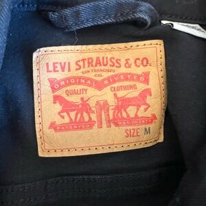 LEVI STRAUSS & CO. Women's Original Washed Black Denim Trucker Jacket Sz Medium